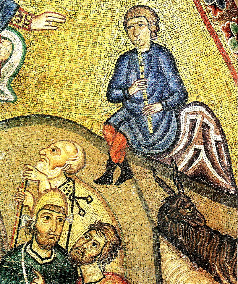 Hosios Loukas Katholikon (nave, South-East squinch) - Nativity - detail 02