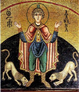 Hosios Loukas (diakonikon) - Daniel in the lions' den 01
