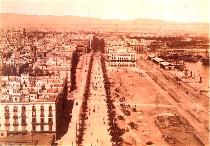 Hotel Internacional 1888-des de Monument a Colom