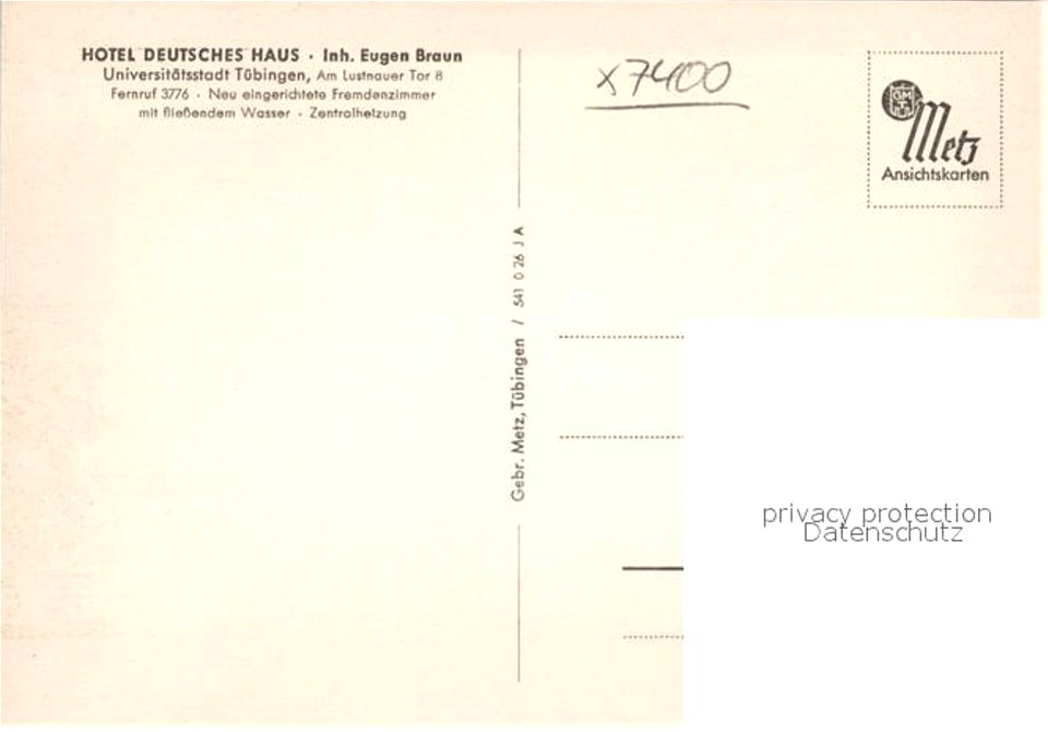 Hotel Deutsches Haus (PK 541O26 Gebr. Metz) R