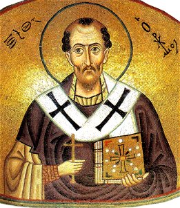 Hosios Loukas (nave, south east conch) - John Chrysostom - detail