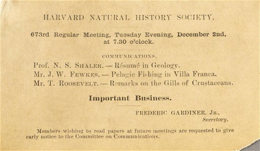 Houghton MS Am 1454.36 - Natural History Society 1879