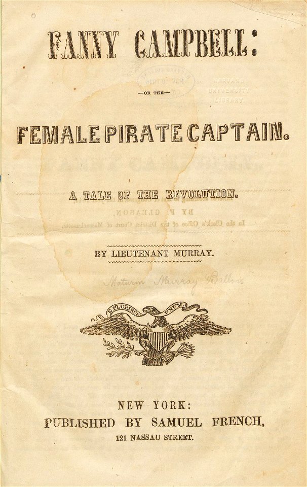 Houghton AL 921.3.15 - Fanny Campbell, title