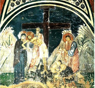 Hosios Loukas Crypt - Descent from the Cross 01
