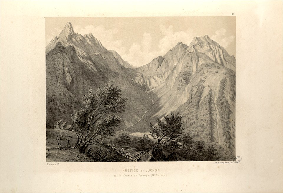 Hospice de Luchon sur le Chemin de Venasque (Haute Garonne) - Fonds Ancely - B315556101 A PARIS 1 021