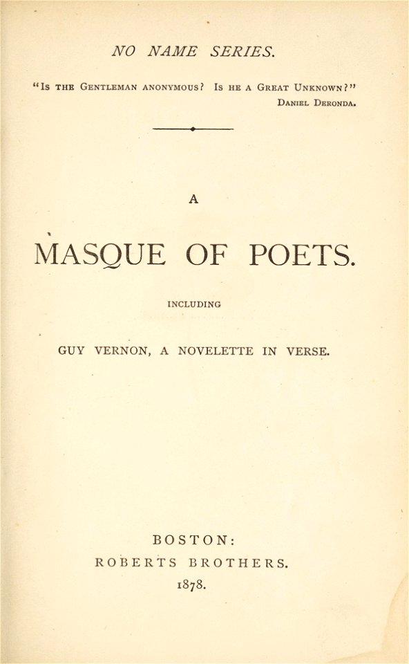Houghton 72S-700 - Masque of Poets, title