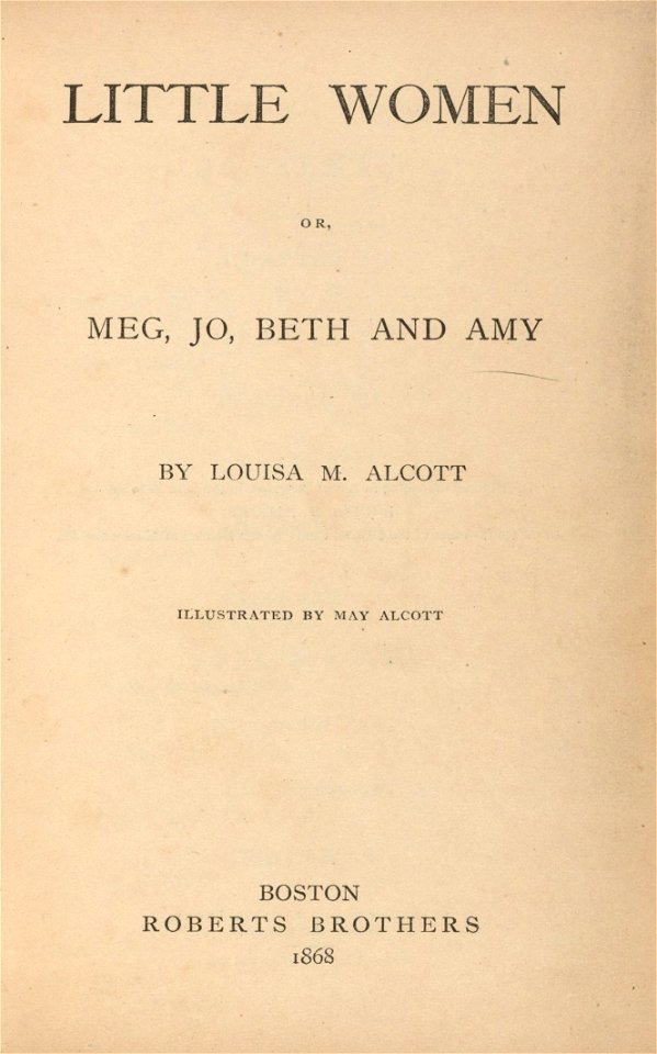 Houghton AC85.Aℓ194L.1869 pt.2aa - Little Women, title