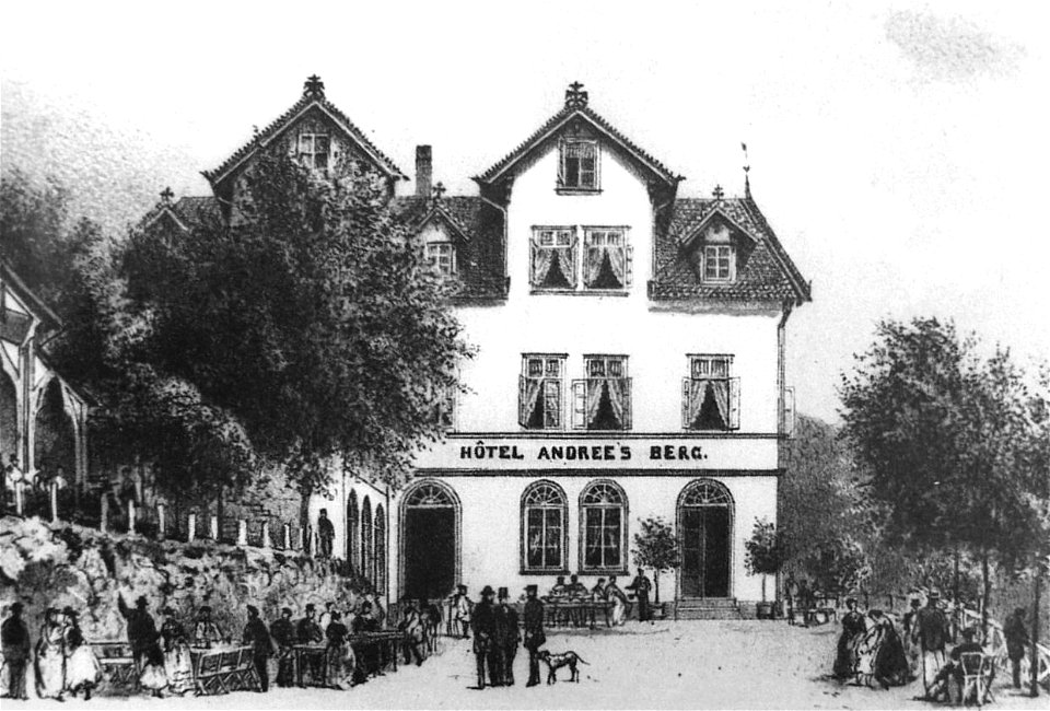 Hotel Andreesberg Terasse um 1870