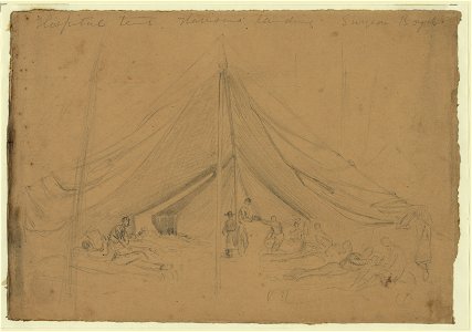 Hospital tent, Harrisons landing, Surgeon Boyd LCCN2004660022