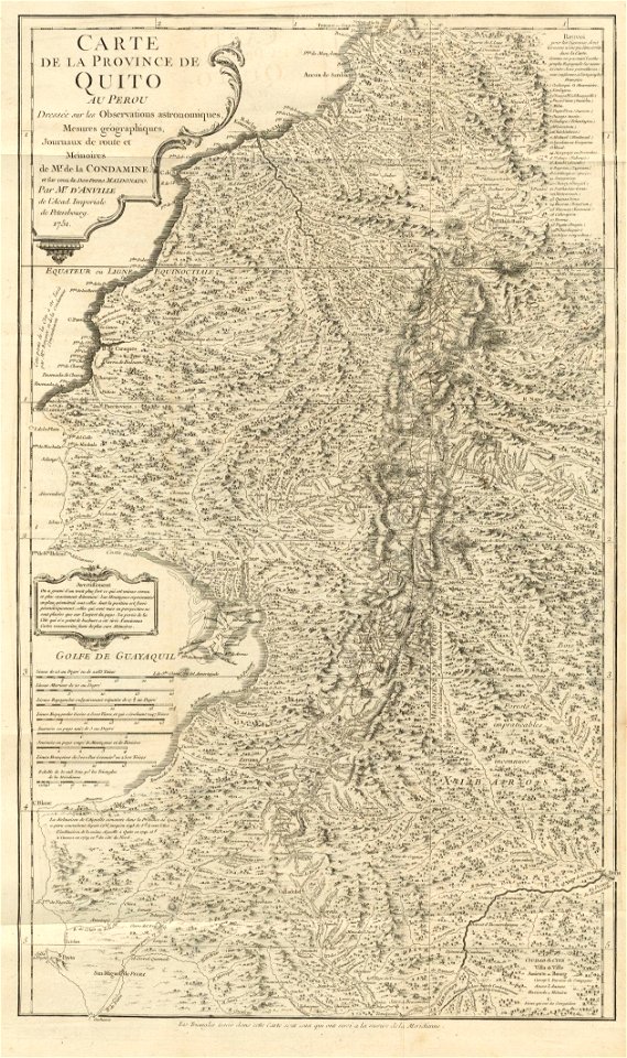 Houghton LSoc 1621.3.10 - La Condamine, Quito map