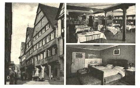Hotel Kaiser (3-Bilder-AK Gebr. Metz 1930er)