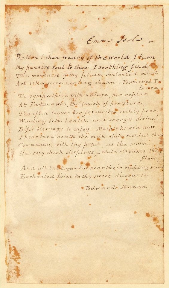 Houghton MS Eng 601.66 (29) - Moxon