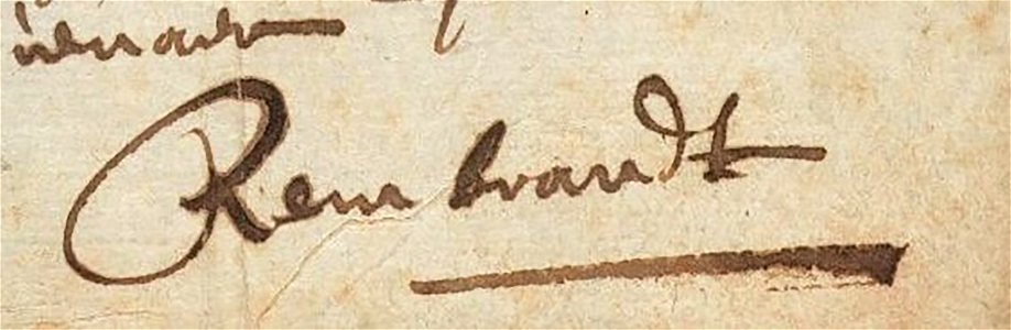 Houghton MS Eng 870 (14) - Rembrandt autograph
