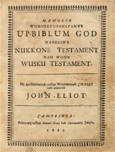 Houghton AC6 Eℓ452 663m - John Eliot, 1663, title