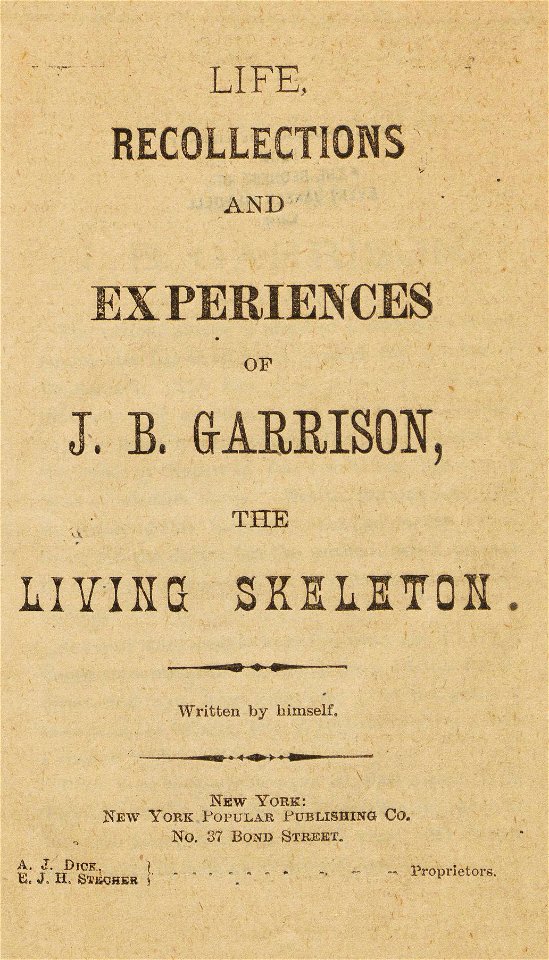 Houghton Thr 1229.30 - Living Skeleton, title