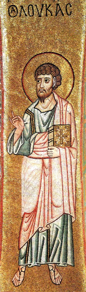 Hosios Loukas (narthex) - West wall, 1st arch (S.Luke) 01