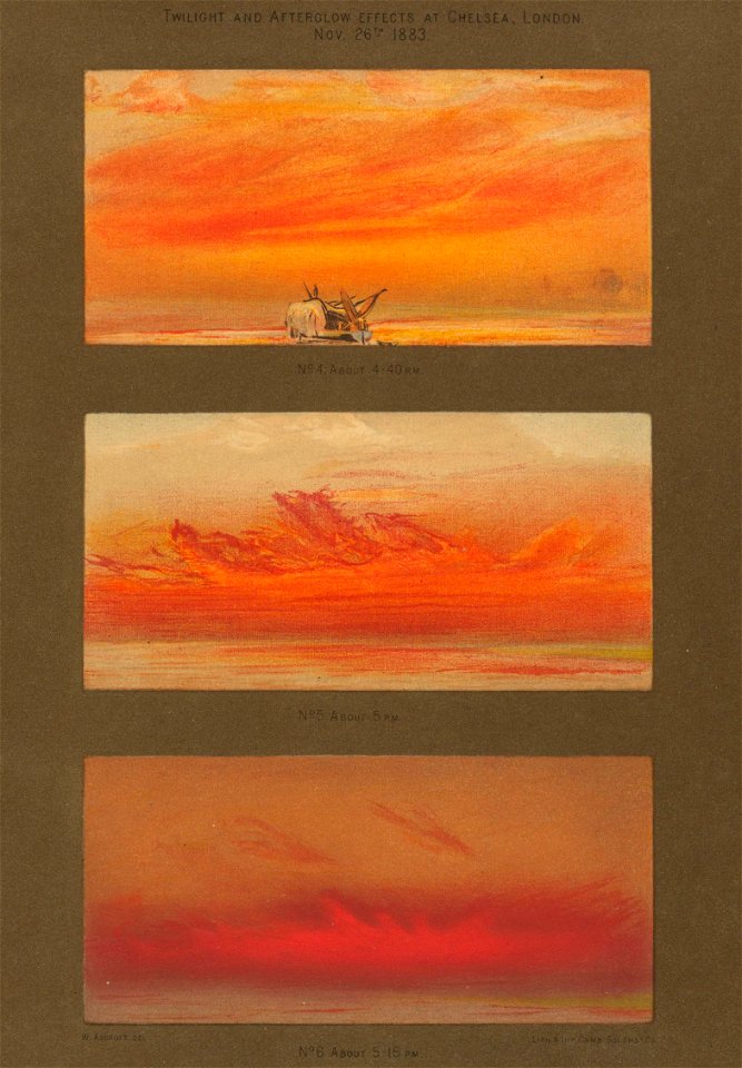Houghton 71-1250 - Krakatoa, twilight and afterglow