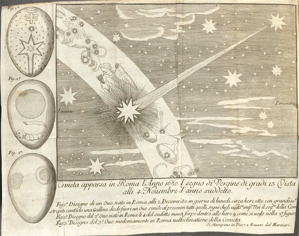 Houghton PFr 275.1.9 - Cometa apparsa in Roma l'Anno 1680
