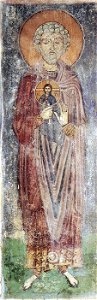 Hosios Loukas (north west chapel, north side) - Menas