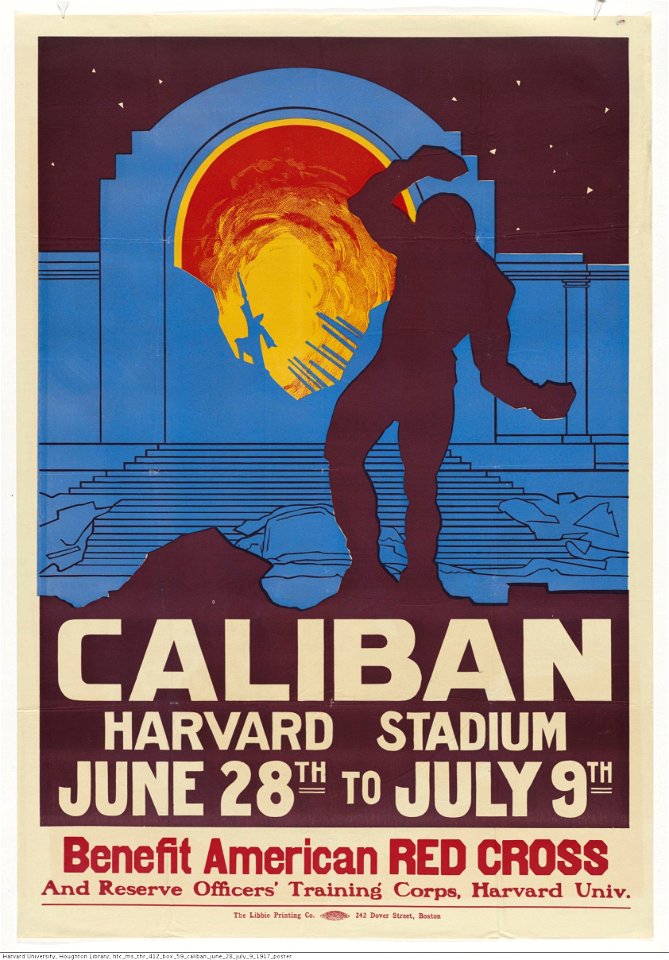 Houghton MS Thr 412 Caliban Harvard Stadium 1917