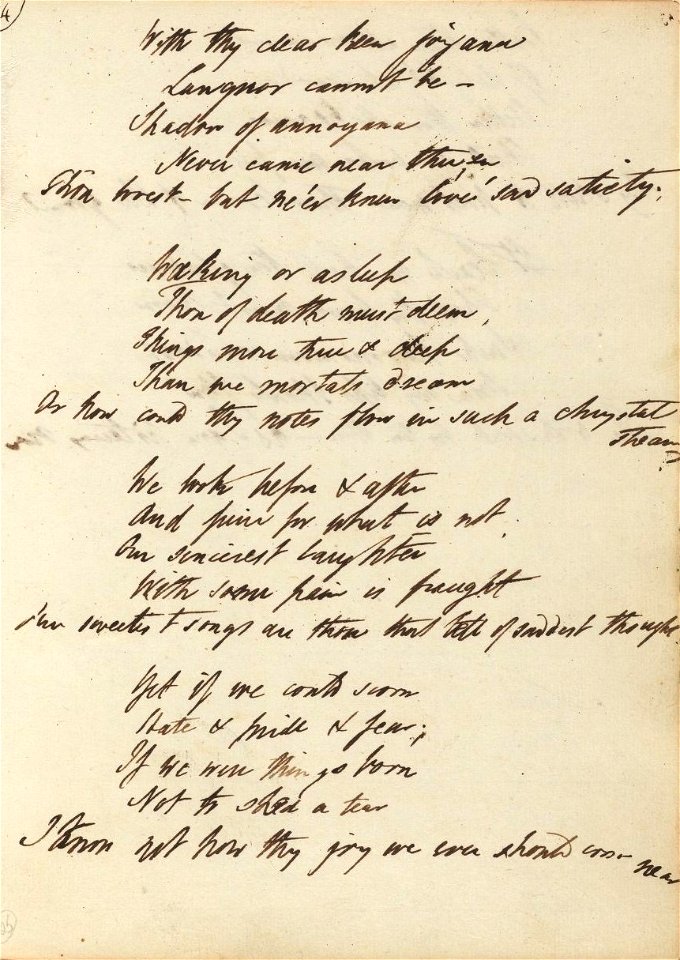 Houghton MS Eng 258.2 - Shelley, To a Skylark 5
