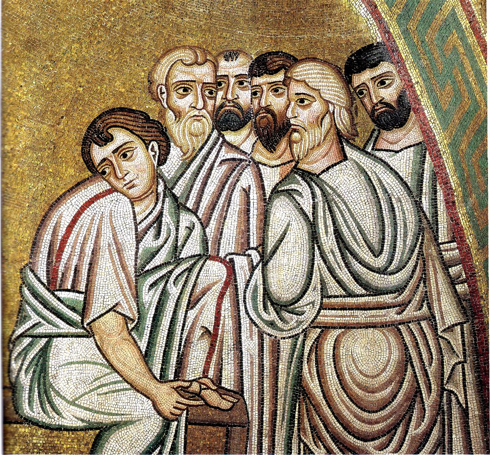 Hosios Loukas (narthex) - North wall (Washing the feet) 04 detail