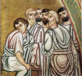 Hosios Loukas (narthex) - North wall (Washing the feet) 04 detail