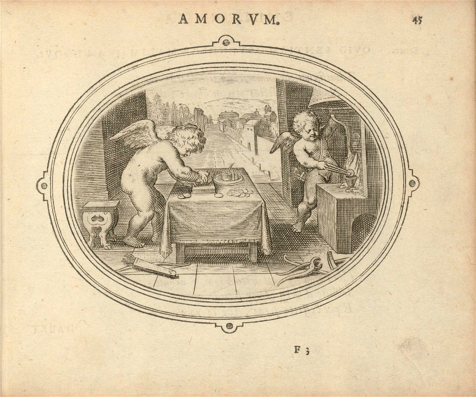 Houghton STC 24627a.8 - Amorum emblemata, figuris Aeneis incisa - pg 45