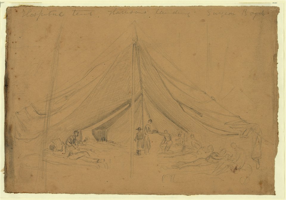 Hospital tent, Harrisons landing, Surgeon Boyd LCCN2004660022