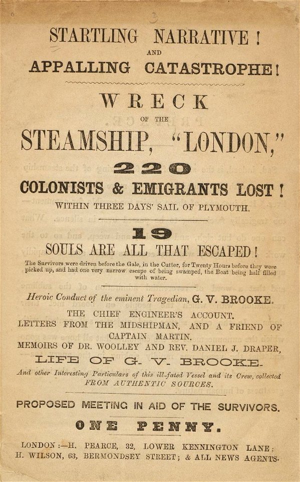 Houghton Geog 4677.82 - Wreck of the Steamship London