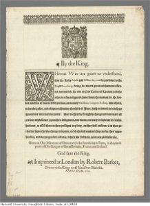 Houghton - STC 8469. Arabella Stuart warrant