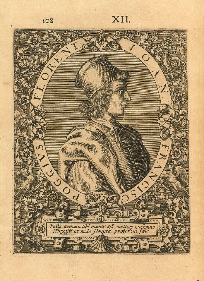 Houghton Typ 520.97.225 - Icones quinquaginta virorum illustrium - Poggio Bracciolini