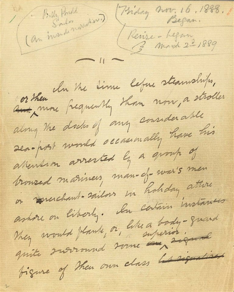 Houghton MS Am 188 (363) - Billy Budd manuscript 1