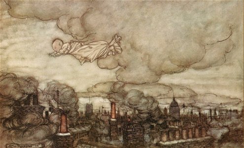 Houghton Typ 905R.06.195 (A) - Arthur Rackham, Peter Pan - Away he flew