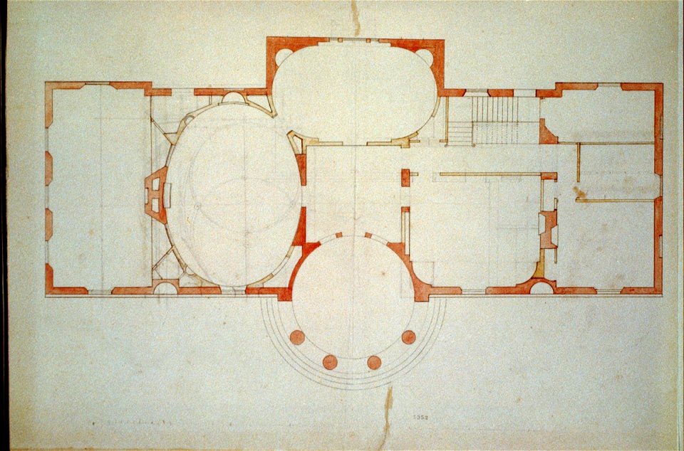 House (Tudor Place) for Thomas and Martha Custis Peter, 1644 31st Street, N.W., Georgetown, Washington, D.C. Floor plan LCCN2002712411