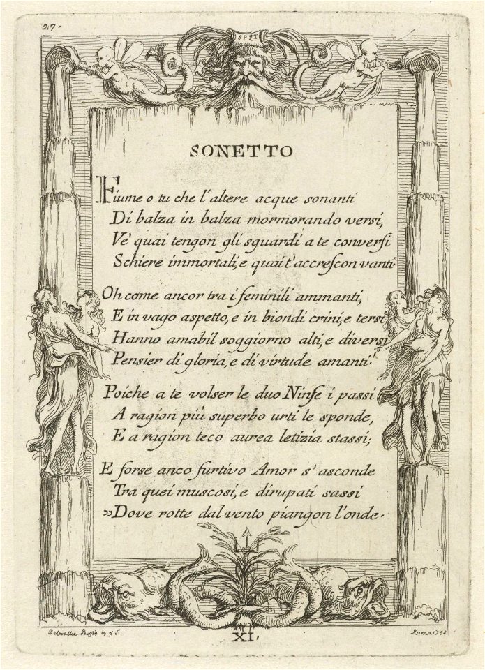 Houghton Typ 725.64.812 - Subleyras, Sonnet XI