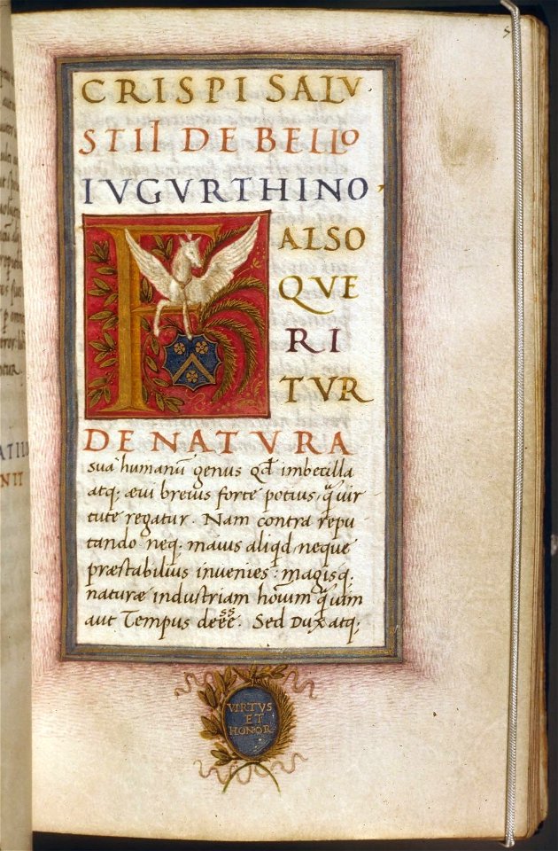 Houghton MS Richardson 17 - Sallust manuscript, ca. 1490, f51