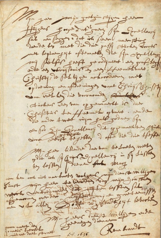 Houghton MS Eng 870 (14) - Rembrandt letter
