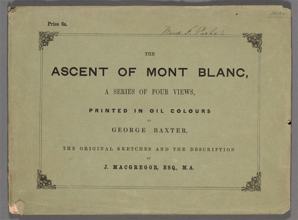 Houghton Typ 805 55.5463 Baxter - The Ascent of Mont Blanc - wrapper