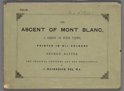 Houghton Typ 805 55.5463 Baxter - The Ascent of Mont Blanc - wrapper