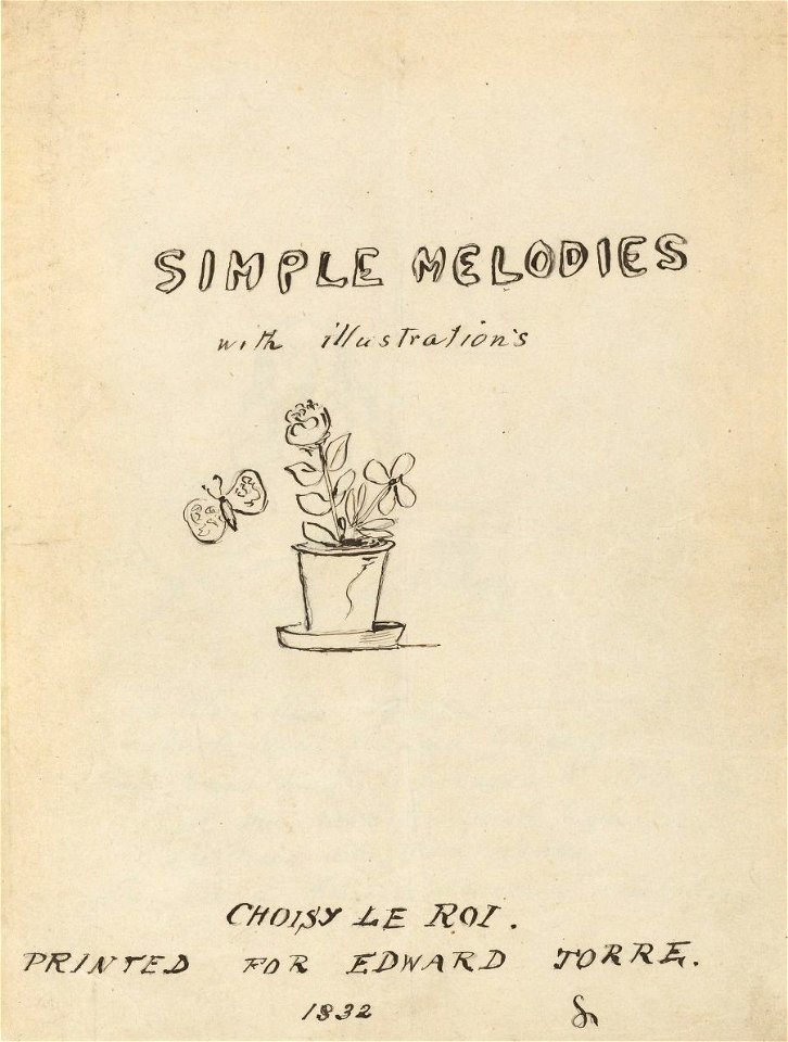 Houghton MS Eng 951.9 - Simple Melodies, title