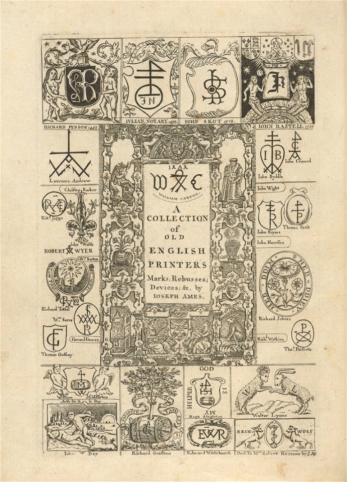 Houghton 65J-217 - Typographical antiquities, frontispiece