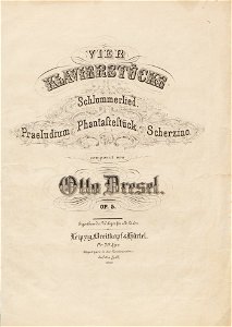 Houghton Mus.D8163K op.5 - Vier Klavierstücke, title page