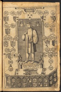 Houghton Library MS Eng 1221, portrait of Chaucer