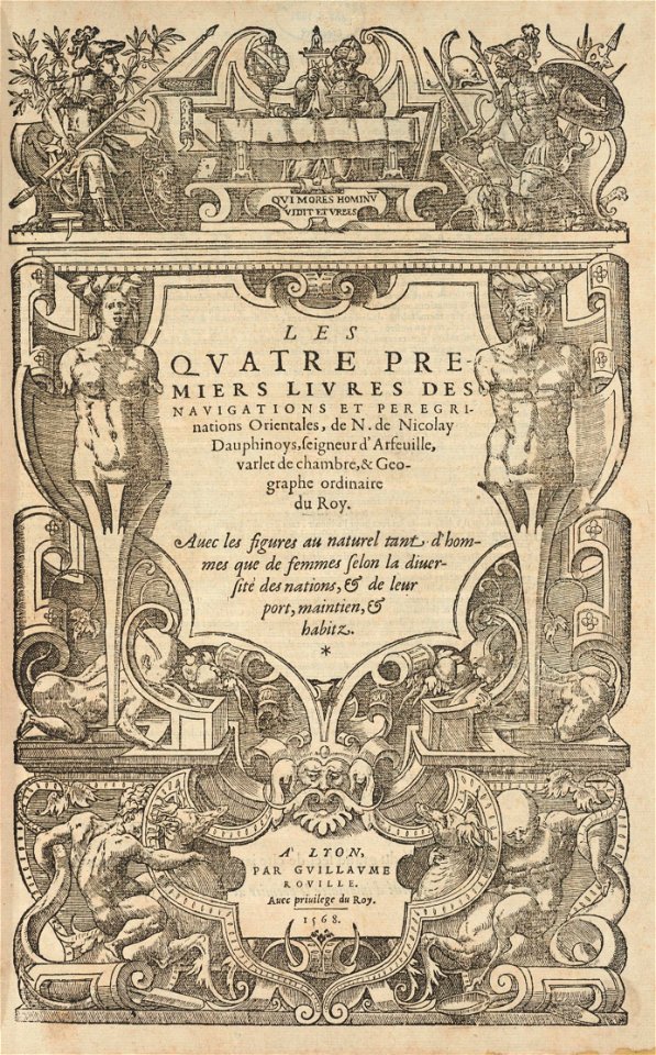 Houghton Typ 515.68.606 - Les qvatre primiers livres des Navigations et peregrinations orientales