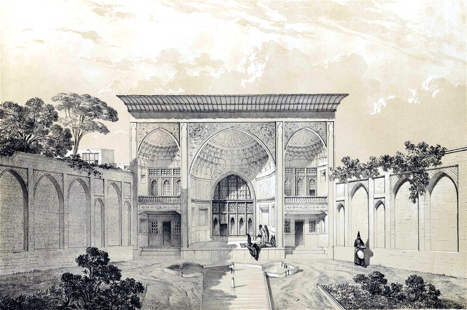House Hussein Khan, Tabriz by Eugène Flandin
