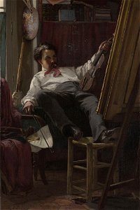 Thomas Hovenden - Self portrait of the artist in his studio