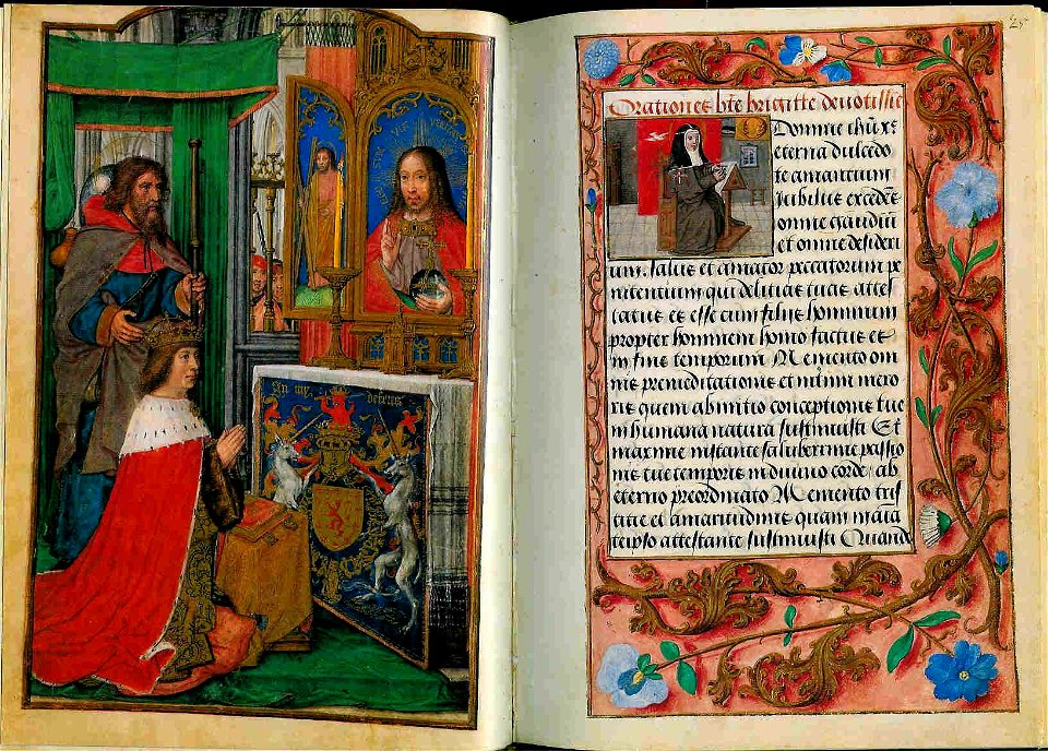 Hours of James IV of Scotland - ÖNB Ms.1897 f.24v-25 - James Portrait in prayer