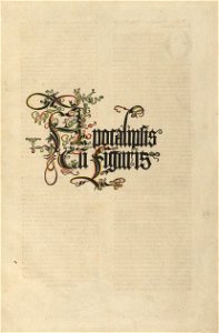 Houghton Typ Inc 2121A - Dürer, Apocalypse, title