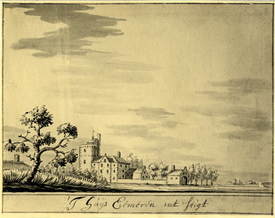 HUA-107325-Gezicht op het kasteel Ter Eem bij Baarn